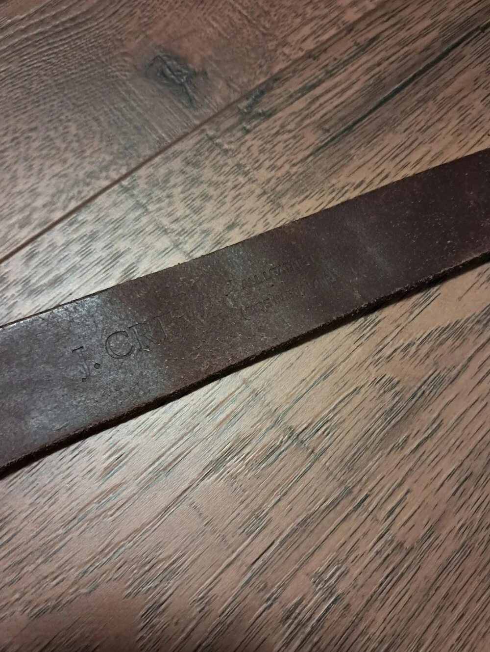 J. Crew Women's Brown Leather Belt with Brass Buckle